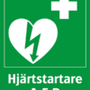 Nödskylt första hjälpen hjärtstartare defibrillator aed
