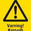 Varningsskylt med symbol för varning för fara och texten "Varning! Råttgift".