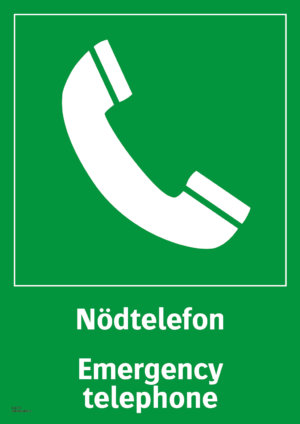 Nödskylt nödtelefon emergency telephone