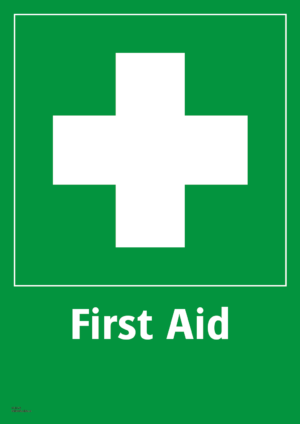 Nödskylt första hjälpen first aid