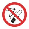 Skuren dekal med symbol för förbud - rökning förbjuden