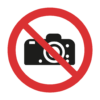 Skuren dekal med symbol för förbud - fotografering förbjuden