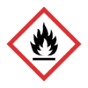 Skuren dekal med symbol för varning - brandfarliga ämnen