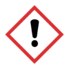 Skuren dekal med symbol för varning - skadliga ämnen