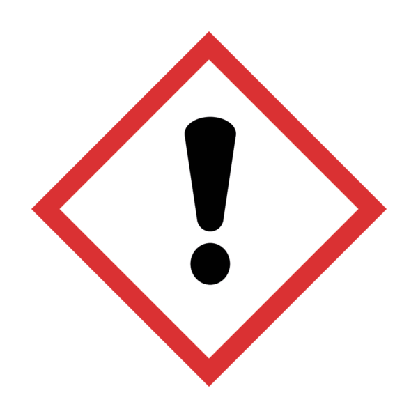 Skuren dekal med symbol för varning - skadliga ämnen