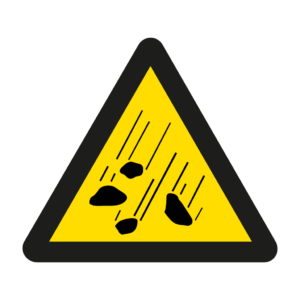 Skuren dekal med symbol för varning - snöras