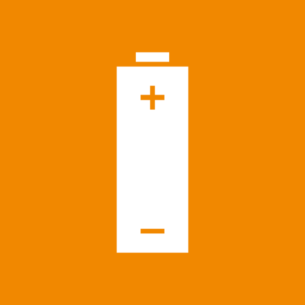 Skuren dekal med symbol för Elavfall - batterier