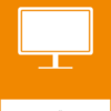 Återvinningsskylt med symbol för elavfall - tv & skärmar och texten "tv & skärmar".