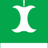 Återvinningsskylt med symbol för matavfall och texten "matavfall".